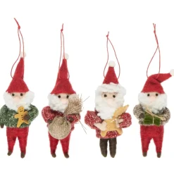 Outlet IB Laursen Wichtelmännchen 4er-Set Aufhänger aus Filz