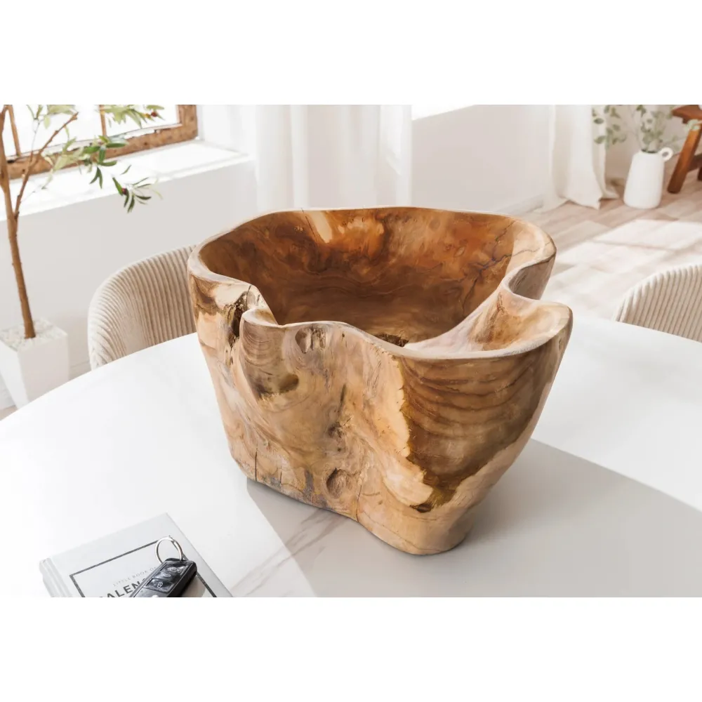 Clearance Invicta Dekoschale aus Teakholz Flowers