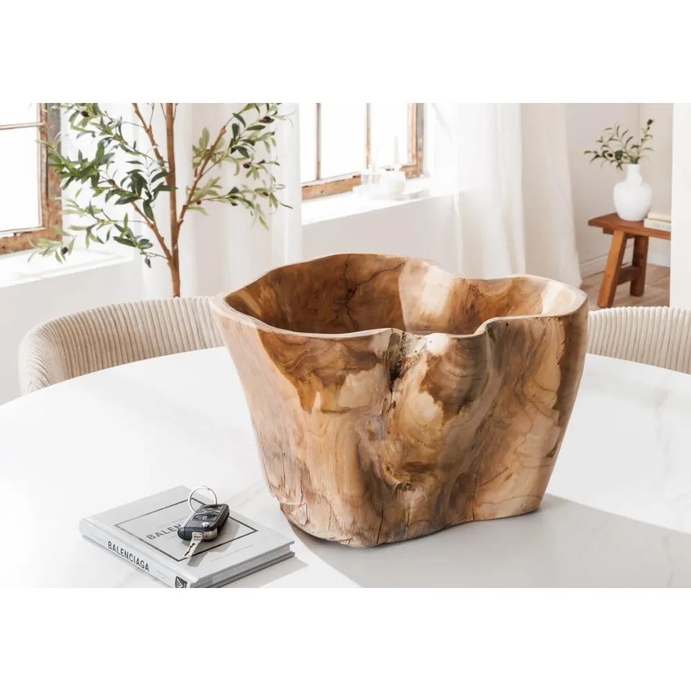Clearance Invicta Dekoschale aus Teakholz Flowers