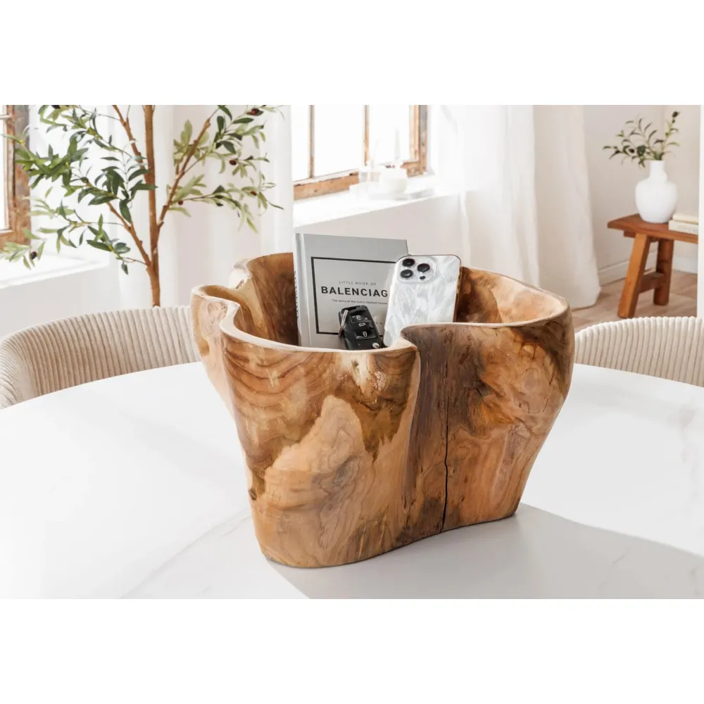 Clearance Invicta Dekoschale aus Teakholz Flowers