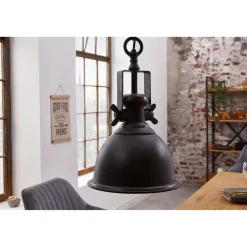 Sale Invicta Pendelleuchte Industrial Metall schwarz Industriestil
