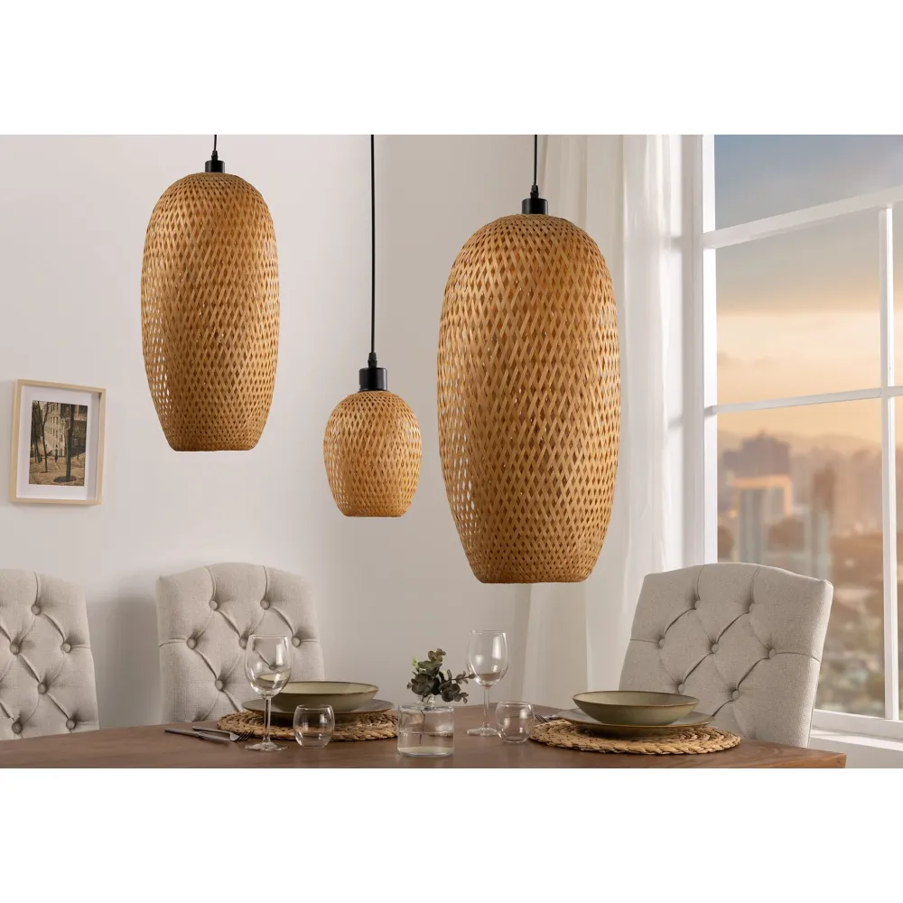 New Invicta Pendelleuchte Organic Living 4 Bambus