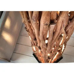 Clearance Invicta Stehleuchte Nature Art Longanholz natur