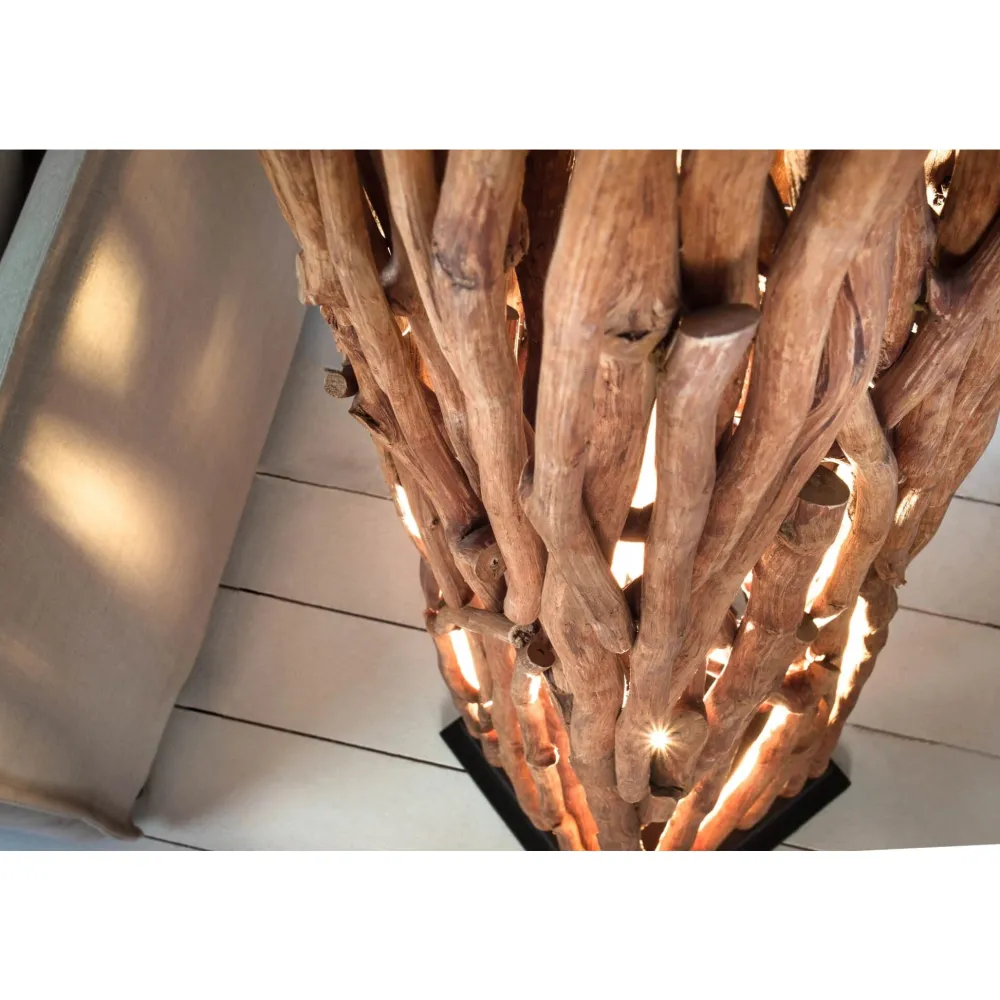 Clearance Invicta Stehleuchte Nature Art Longanholz natur