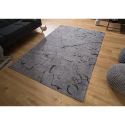 Outlet Invicta Teppich aus Baumwolle Fragments 240x160cm grau