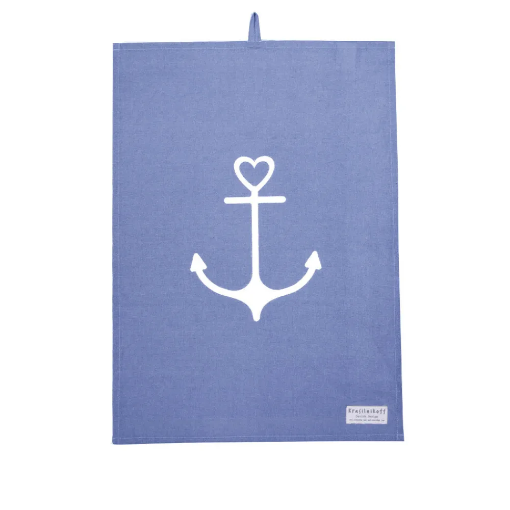 Outlet Krasilnikoff Geschirrhandtuch Anchor mit Anker Motiv