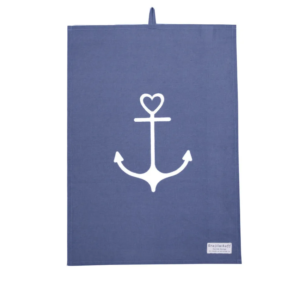 Outlet Krasilnikoff Geschirrhandtuch Anchor mit Anker Motiv