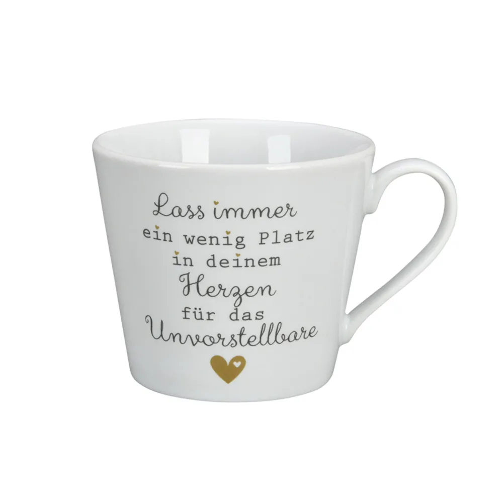 Discount Krasilnikoff Happy Cup, Lass immer ein wenig Platz in deinem Herzen