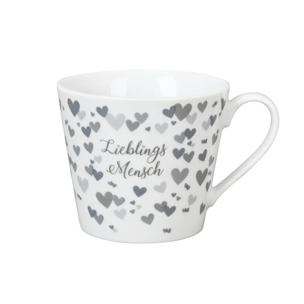 Outlet Krasilnikoff Happy Cup Lieblings Mensch, grau