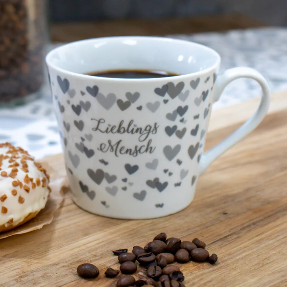 Outlet Krasilnikoff Happy Cup Lieblings Mensch, grau