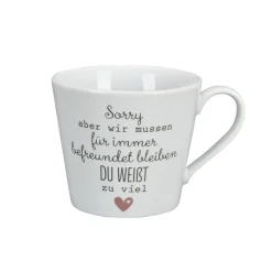 Clearance Krasilnikoff Happy Cup, Sorry, wir müssen für immer befreundet bleiben