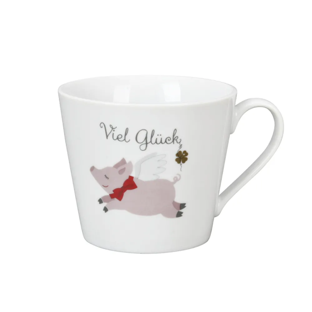 Discount Krasilnikoff Happy Cup Tasse Viel Glück