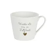 Sale Krasilnikoff Happy Cup Tasse, Warte nie bist du Zeit hast