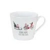 New Krasilnikoff Happy Cup Tasse, Bike mit Schlitten