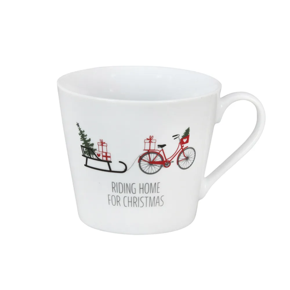 New Krasilnikoff Happy Cup Tasse, Bike mit Schlitten