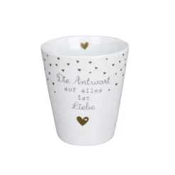 Krasilnikoff Happy Mug Becher Die Antwort auf alles ist Liebe