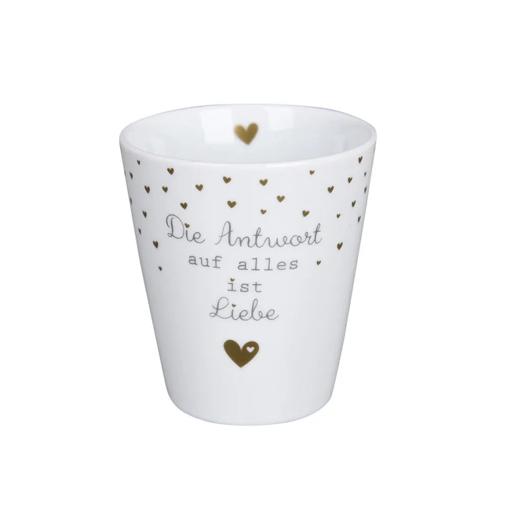 Krasilnikoff Happy Mug Becher Die Antwort auf alles ist Liebe