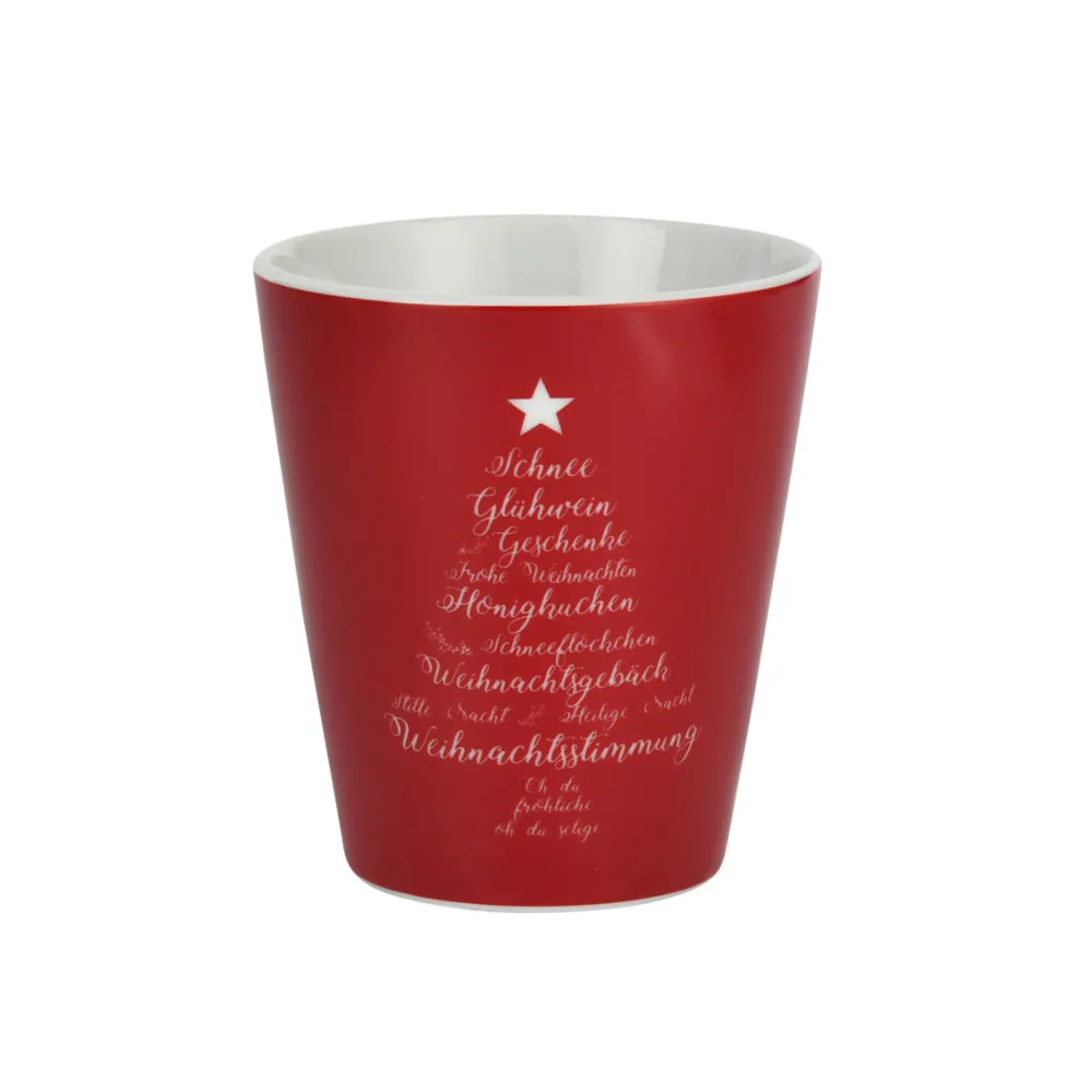 New Krasilnikoff Happy Mug Becher Christmas Words