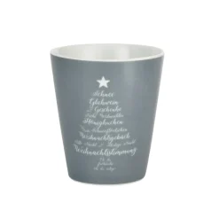 New Krasilnikoff Happy Mug Becher Christmas Words