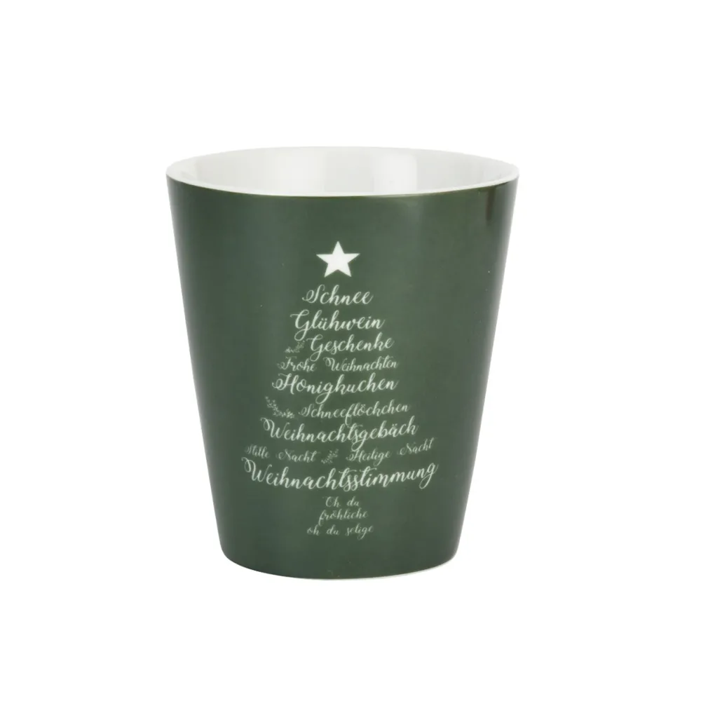 New Krasilnikoff Happy Mug Becher Christmas Words