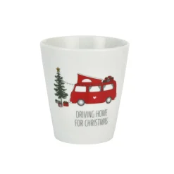 Hot Krasilnikoff Happy Mug Becher Driving Home for Christmas, Camper