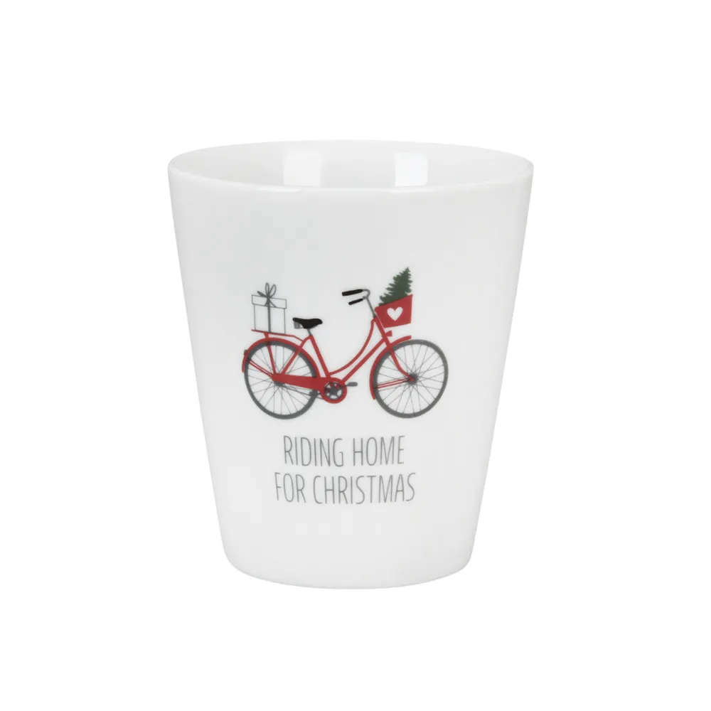 Best Krasilnikoff Happy Mug Becher Riding Home for Christmas Bike