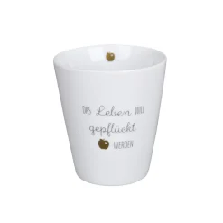 Hot Krasilnikoff Happy Mug, Das Leben will gepflückt werden