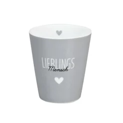Online Krasilnikoff Happy Mug Lieblings Mensch, grau