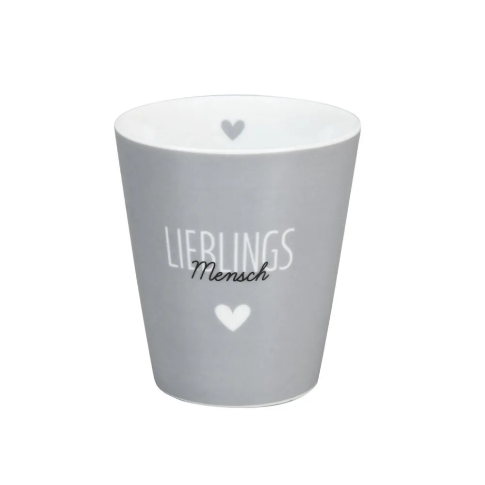 Online Krasilnikoff Happy Mug Lieblings Mensch, grau