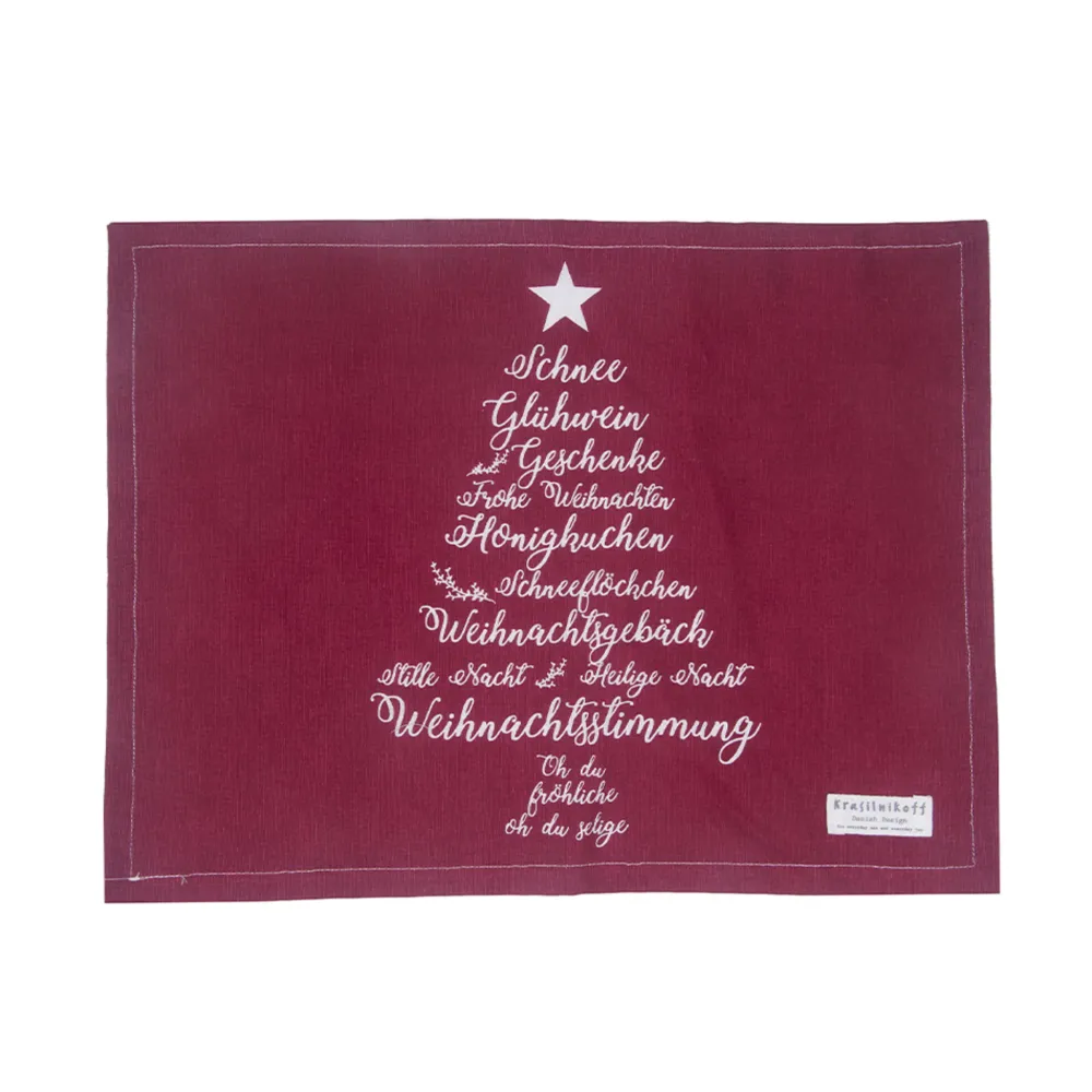 Online Krasilnikoff Platzmatte, Tischset Christmas Words