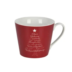 Sale Krasilnikoff Weihnachtliche Happy Cup Tasse Christmas Words
