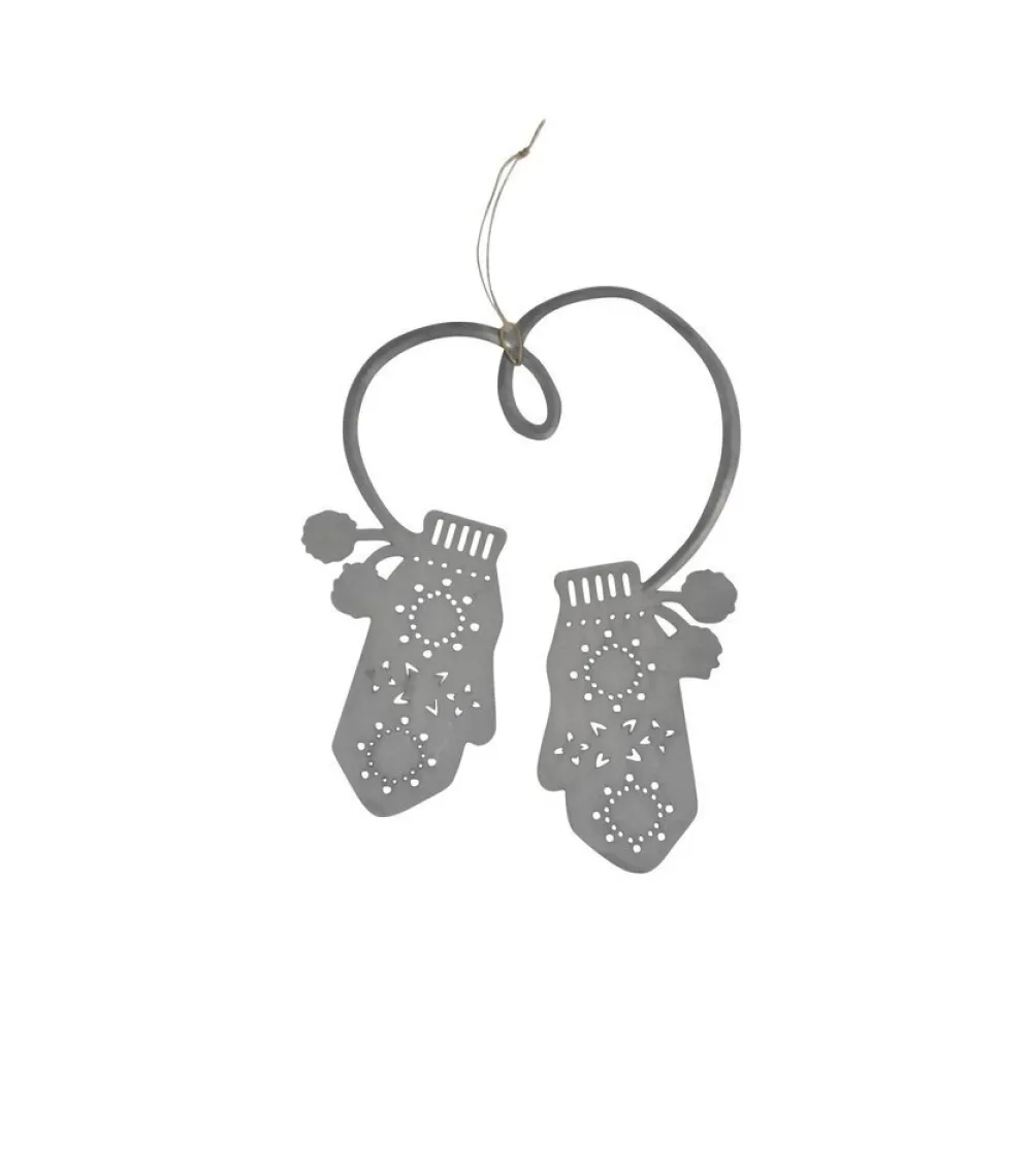 Sale Krasilnikoff Weihnachtsanhänger Handschuhe Large aus Zink