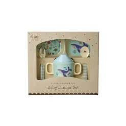Clearance RICE Baby-Geschirrset Fun Fair Geschenkbox