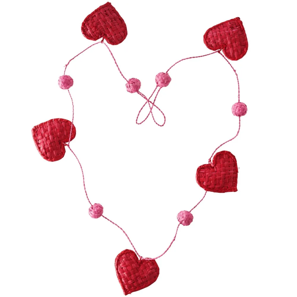 RICE Bast Girlande Hearts