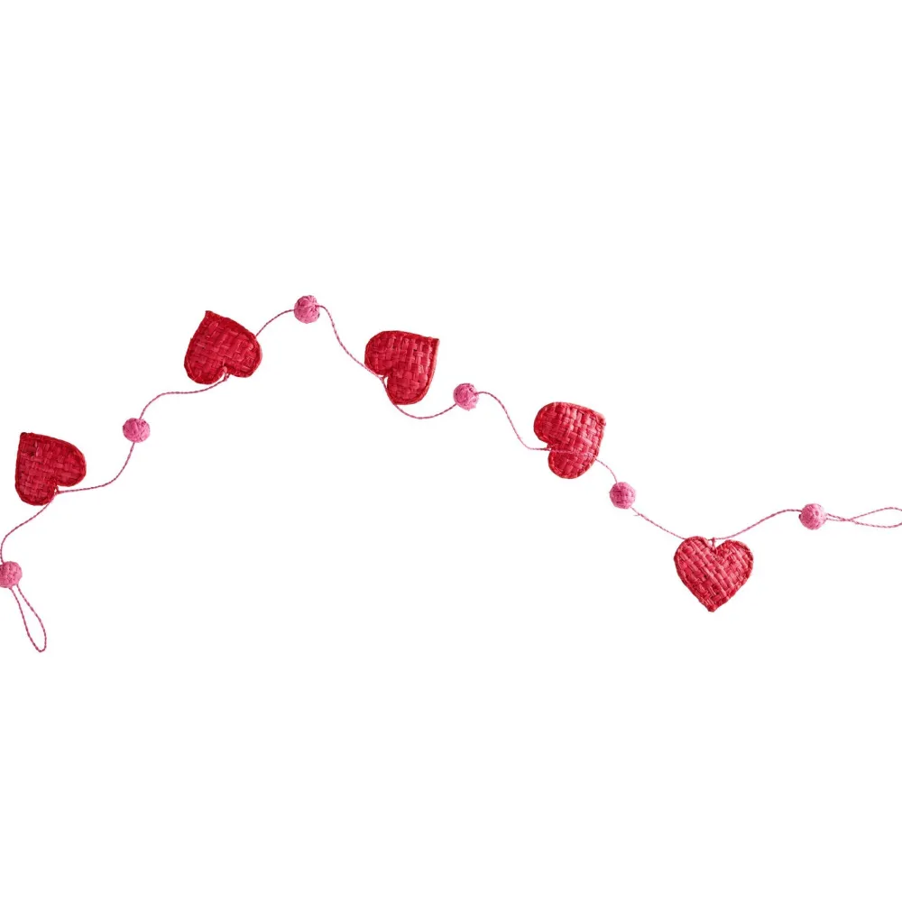 RICE Bast Girlande Hearts