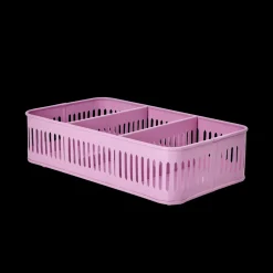 Outlet RICE Besteck Korb aus Metall, pink