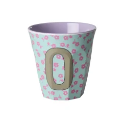 New RICE Buchstaben-Becher mit Blumen Medium