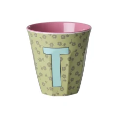New RICE Buchstaben-Becher mit Blumen Medium