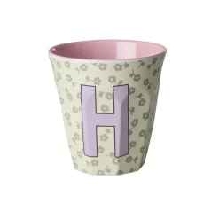 New RICE Buchstaben-Becher mit Blumen Medium