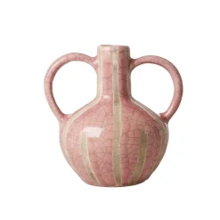 Hot RICE Handbemalte Keramik Vase Hellrosa