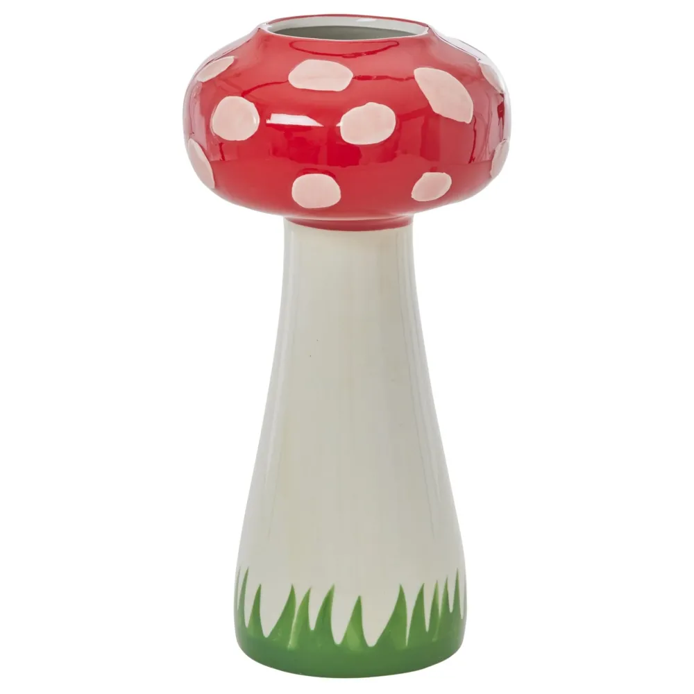 Outlet RICE Handbemalte Pilz Keramik Vase