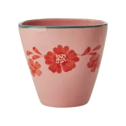 New RICE Keramik Becher Handbemalt Blumenmuster