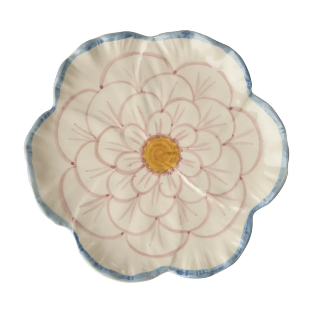 Sale RICE Keramik Beilagenteller Blume