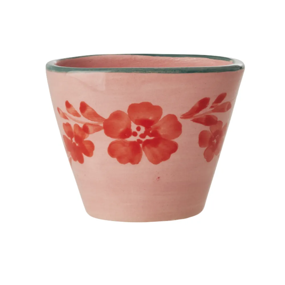 Clearance RICE Keramik Espressotasse Handbemalt Blumenmuster