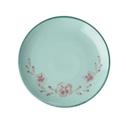 Discount RICE Keramik Kuchenteller Handgemalt Blume Mint