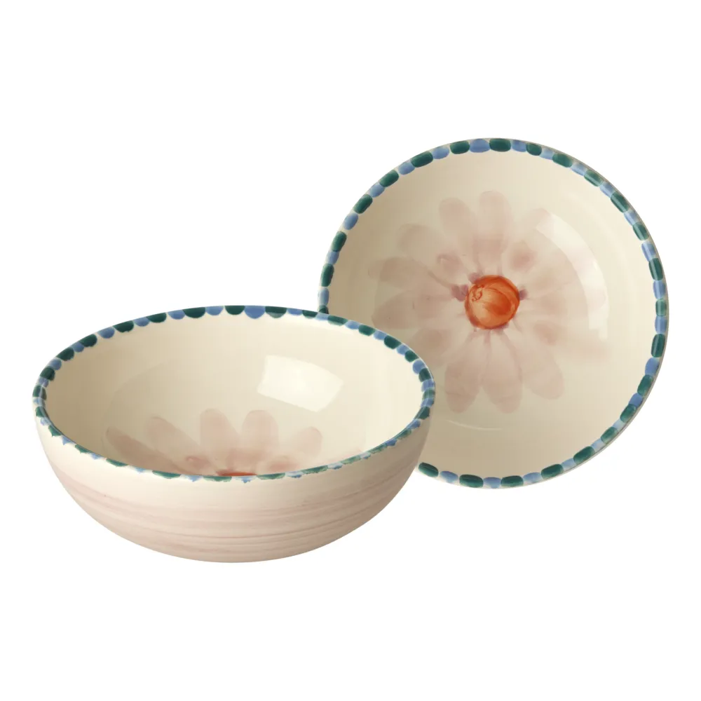 Discount RICE Keramik Schüssel Lavendel Pink Flower handbemalt