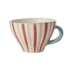 Online RICE Keramik Teetasse Handbemalt Stripes