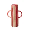 Hot RICE Keramik Vase Rote Streifen