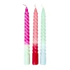 Outlet RICE Kerzen Twisted 2-tönig, 3er-Set