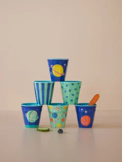 Clearance RICE Kinder Melamin Becher Galaxy 6er